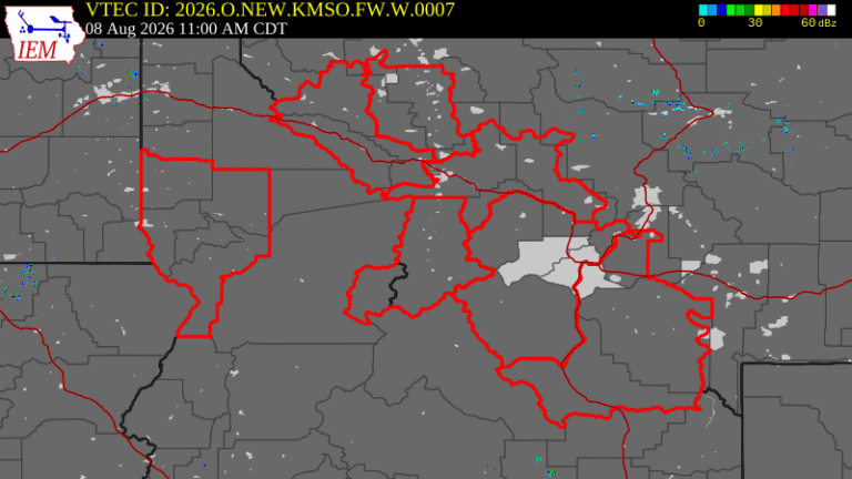 Red Flag Fire Warning Issued for Missoula Area, MT