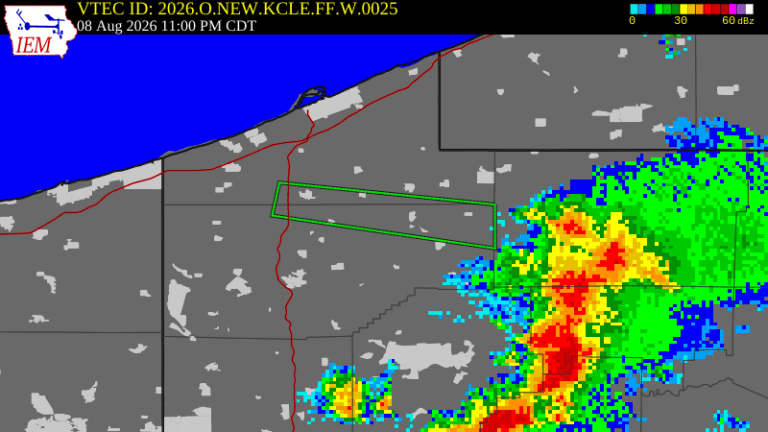 Flash Flood Warning Issued for Crawford County & Erie County, OH
