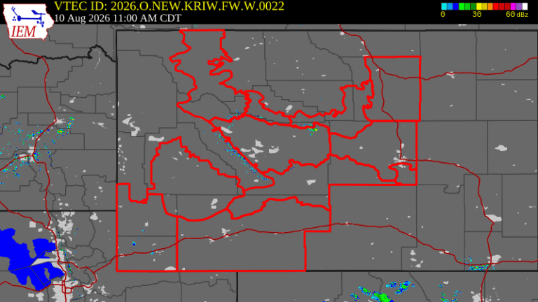 Red Flag Fire Warning Issued for Natrona County & Johnson County, WY
