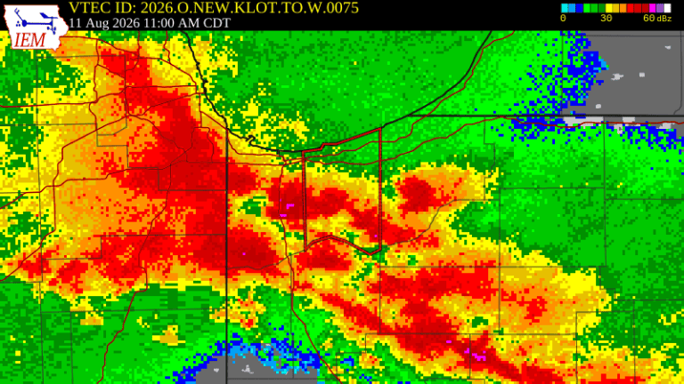 Tornado Warning Issued for Lake County, IL