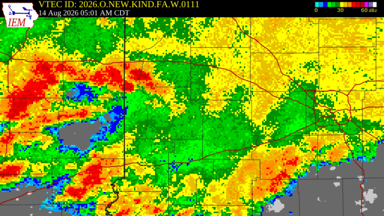 Flood Warning Issued for Montgomery County & 3 Surrounding Counties, IN