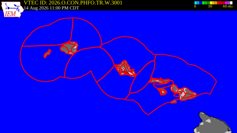 Tropical Storm Warning Update for Honolulu, HI