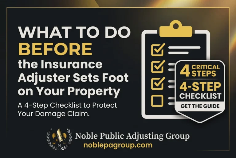 What to Do Before the Insurance Adjuster Sets Foot on Your Property